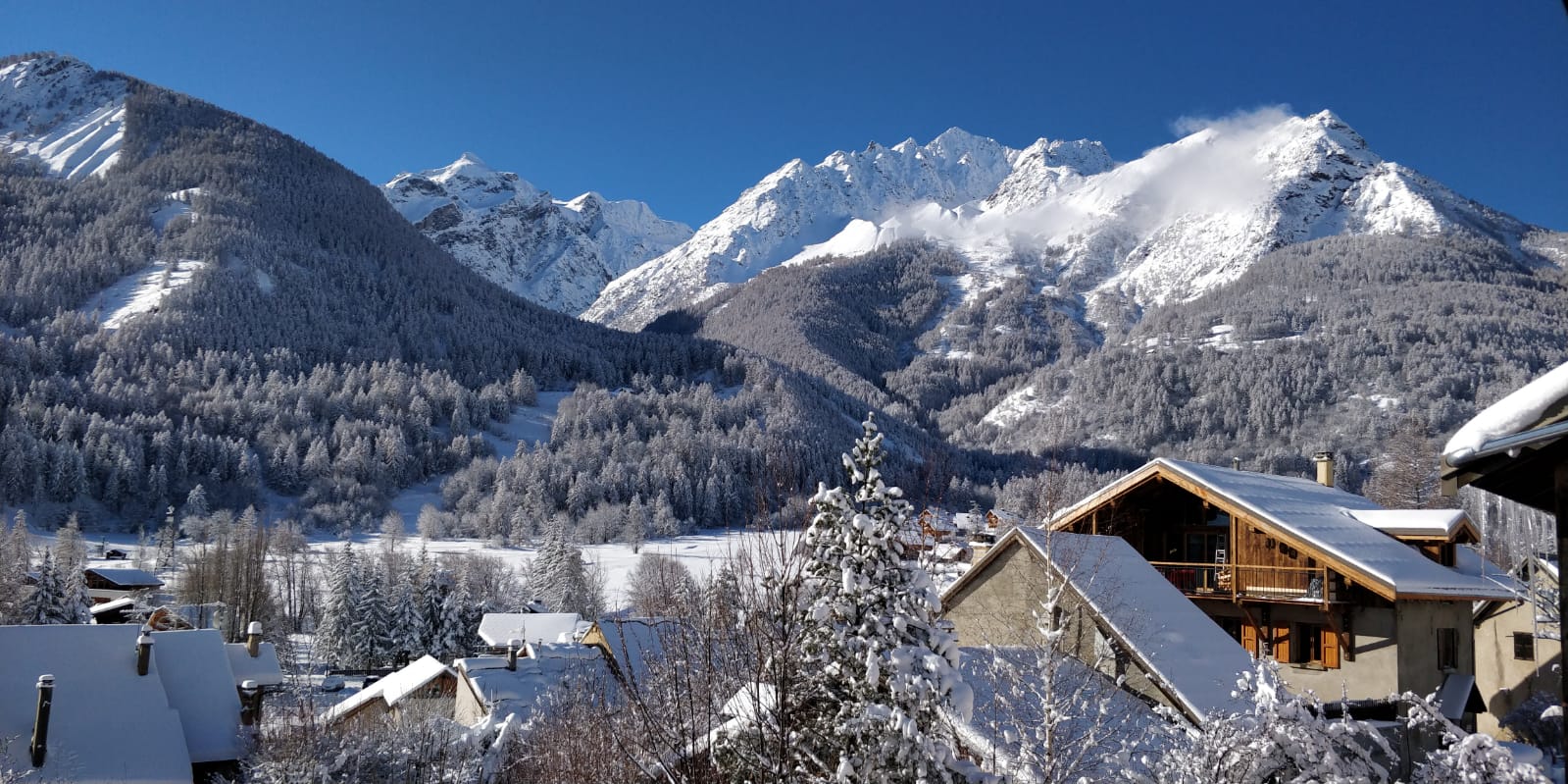 Depuis la terrasse en hiver